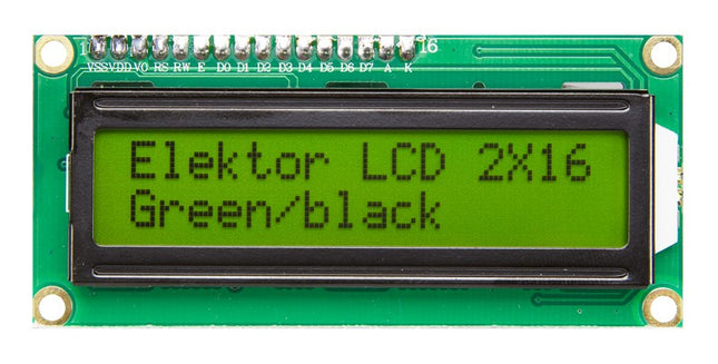 Standard 2x16 Character back-lit LCD (120061-74)