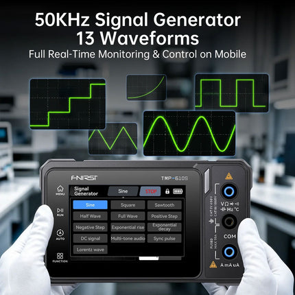 FNIRSI TMP-610S (3-in-1) Multimeter (60.000 Counts) + Oszilloskop + Signalgenerator