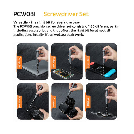 PCW08I Präzisions-Schraubendreherset (130 Teile)