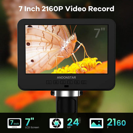 Andonstar AD246S-M 7" 3-Linsen HDMI Digital-Mikroskop