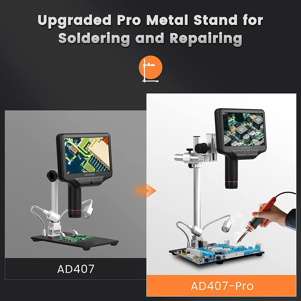 Andonstar AD407 Pro HDMI Digital-Mikroskop mit 7 LCD-Bildschirm