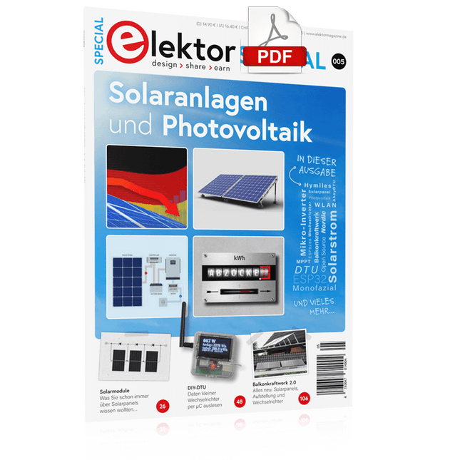 Elektor Special: Solaranlagen und Photovoltaik (PDF)