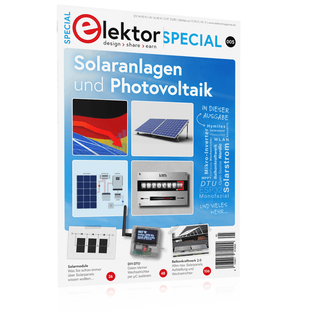 Elektor Special: Solaranlagen und Photovoltaik (frei Haus)