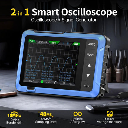FNIRSI DSO510 (2 - in - 1) Oscilloscope (10 MHz) + Signal Generator - Elektor