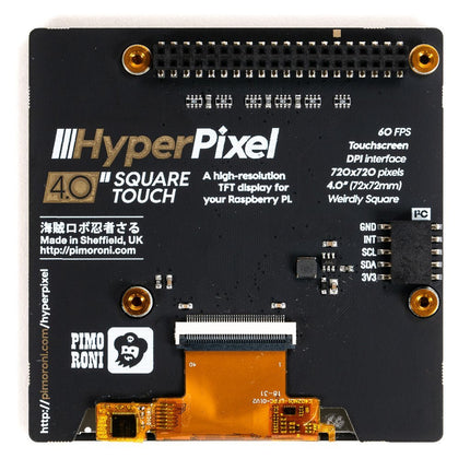 HyperPixel 4.0 Square Touch - Hi - Res Display for Raspberry Pi - Elektor