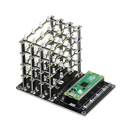 SB Components Raspberry Pi Pico LED Cube (4x4x4 Rote LEDs)