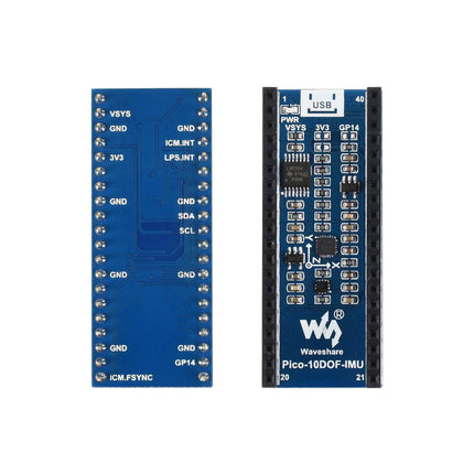 Waveshare 10-DOF IMU Sensor Module for Raspberry Pi Pico